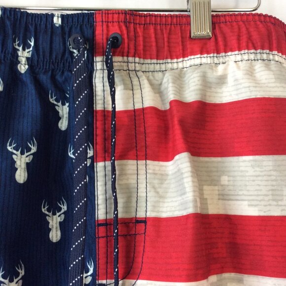 Trunks Surf & Swim Blue Fish Elastic Waist Size Medium - Picture 9 of 12